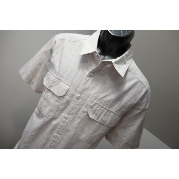 North Face Camp Shirt Checks Short Sleeve Hiking Pocket Button Up Mens XL - Picture 4 of 11